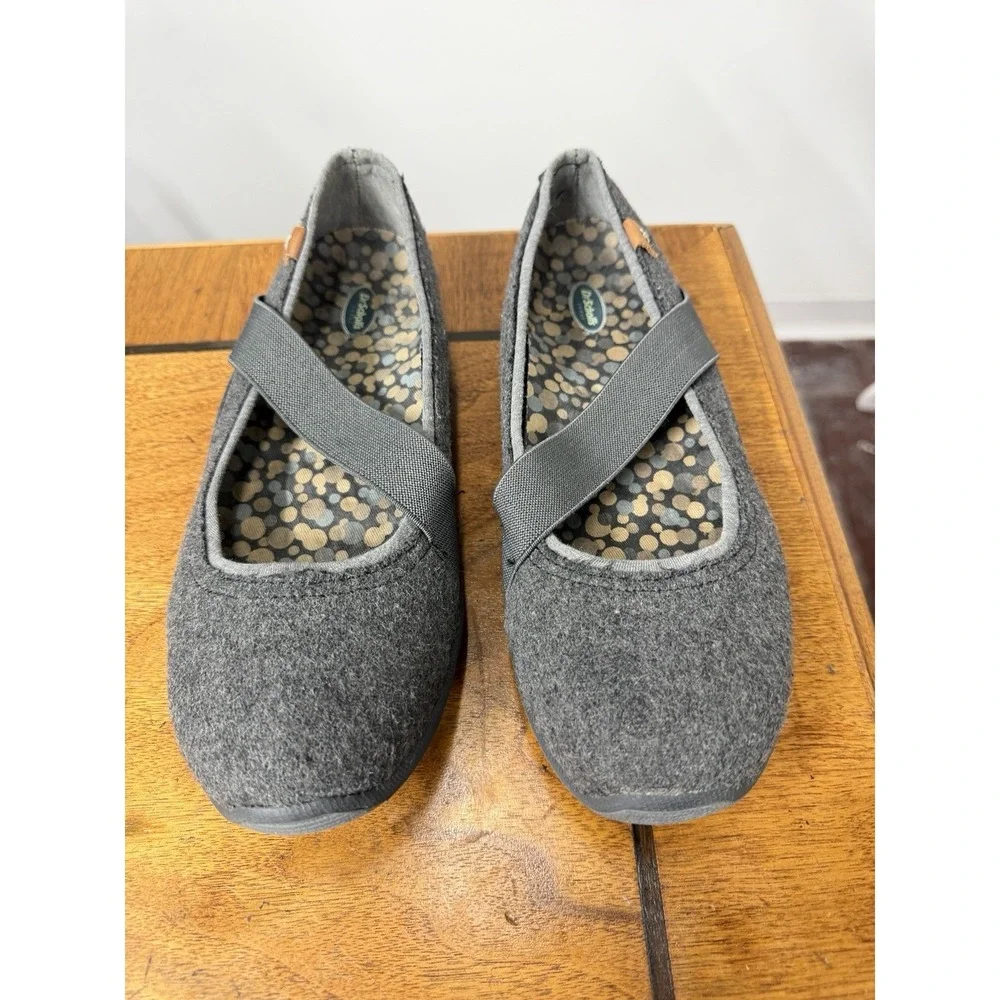 DR. Scholl's Women's 8 Jewel flats, Wool Warm gray Mary Jane Slip On Loafer